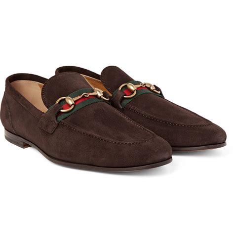 mens brown suede gucci shoes|men's Gucci double g shoes.